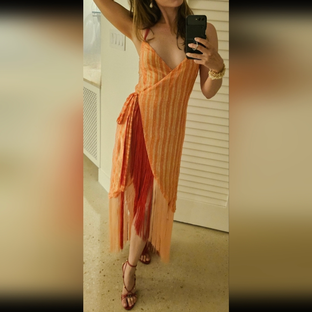 Swishy, Swingy, Sexy Fringe Wrap Dress 🦐♥️